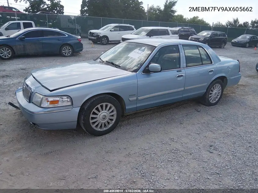 2010 Mercury Grand Marquis Ls (Fleet Only) VIN: 2MEBM7FV9AX605662 Lot: 45539010