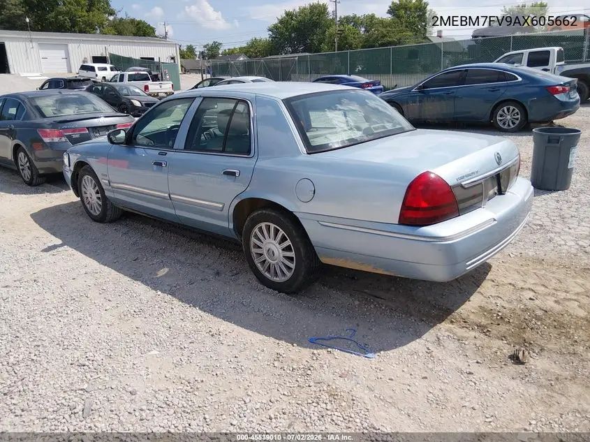 2010 Mercury Grand Marquis Ls (Fleet Only) VIN: 2MEBM7FV9AX605662 Lot: 45539010