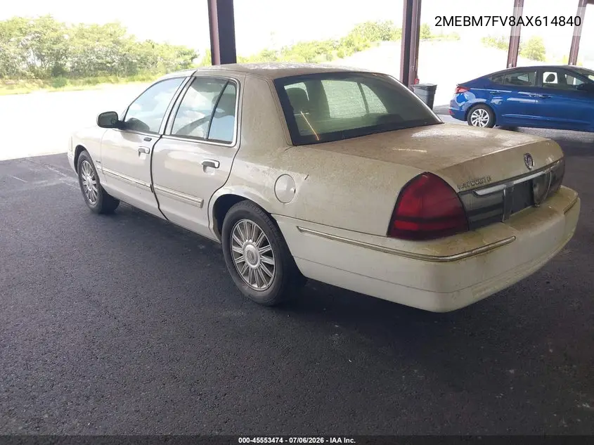 2010 Mercury Grand Marquis Ls (Fleet Only) VIN: 2MEBM7FV8AX614840 Lot: 45553474