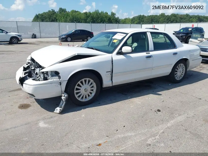 2010 Mercury Grand Marquis Ls (Fleet Only) VIN: 2MEBM7FV3AX609092 Lot: 45639289