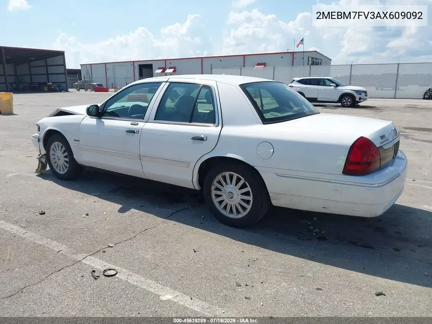 2010 Mercury Grand Marquis Ls (Fleet Only) VIN: 2MEBM7FV3AX609092 Lot: 45639289
