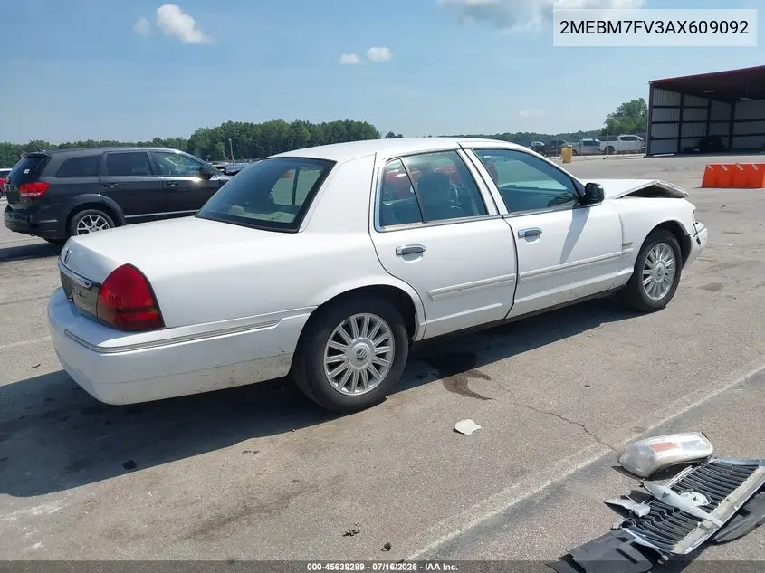 2010 Mercury Grand Marquis Ls (Fleet Only) VIN: 2MEBM7FV3AX609092 Lot: 45639289