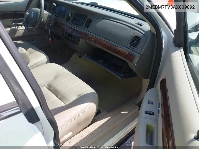 2010 Mercury Grand Marquis Ls (Fleet Only) VIN: 2MEBM7FV3AX609092 Lot: 45639289
