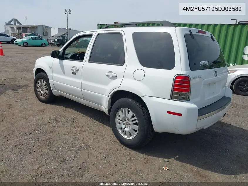 2005 Mercury Mariner Luxury/Premier VIN: 4M2YU57195DJ03589 Lot: 44870066