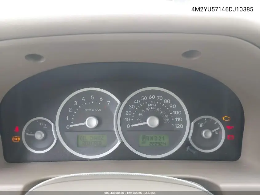 4M2YU57146DJ10385 2006 Mercury Mariner Luxury/Premier