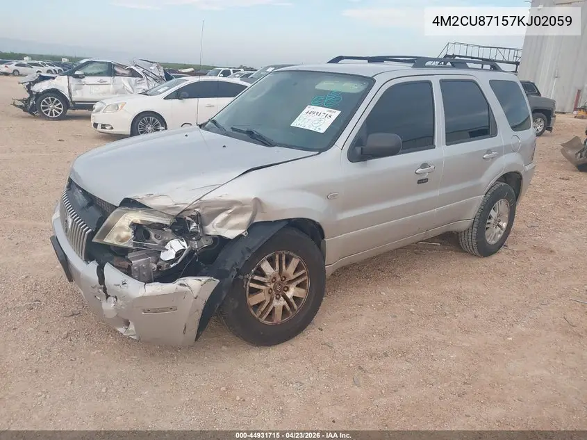 2007 Mercury Mariner Premier VIN: 4M2CU87157KJ02059 Lot: 44931715