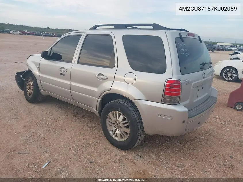2007 Mercury Mariner Premier VIN: 4M2CU87157KJ02059 Lot: 44931715
