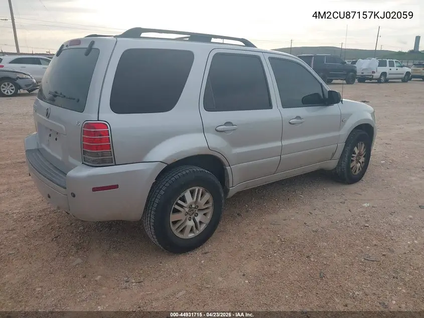 2007 Mercury Mariner Premier VIN: 4M2CU87157KJ02059 Lot: 44931715