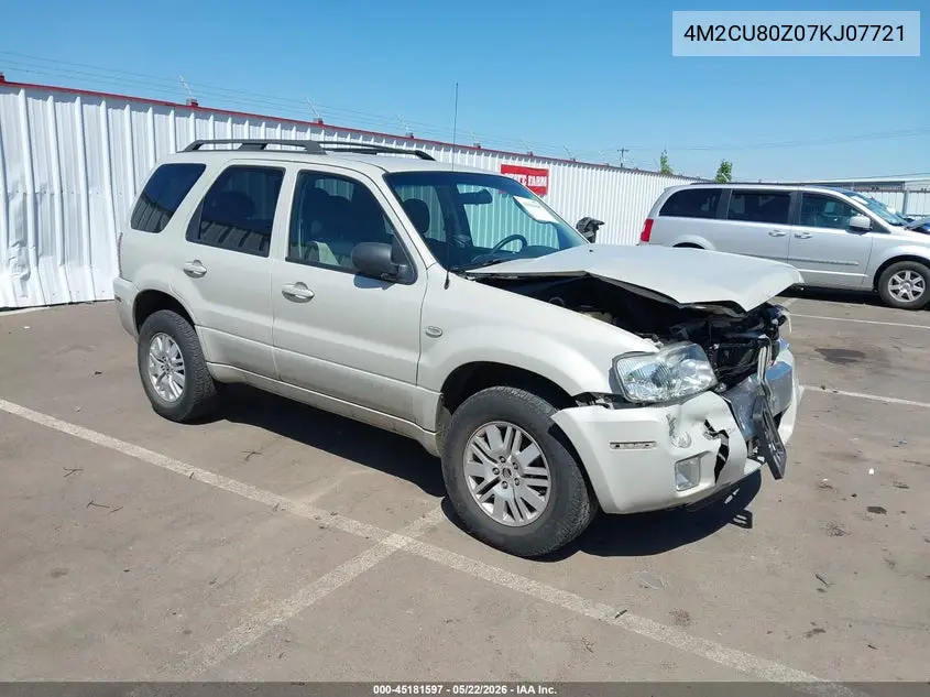 2007 Mercury Mariner Convenience VIN: 4M2CU80Z07KJ07721 Lot: 45181597