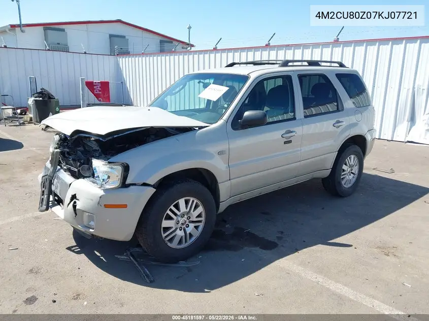 2007 Mercury Mariner Convenience VIN: 4M2CU80Z07KJ07721 Lot: 45181597