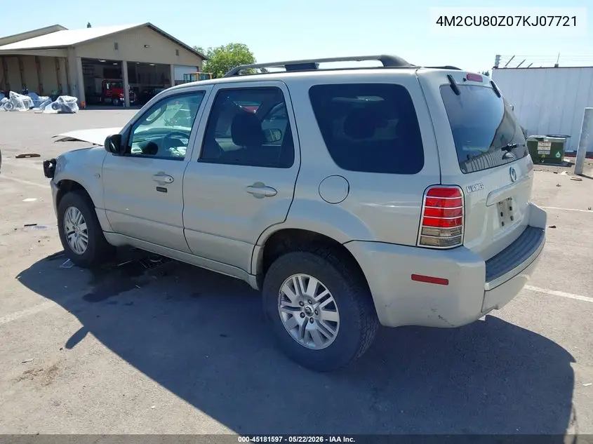 2007 Mercury Mariner Convenience VIN: 4M2CU80Z07KJ07721 Lot: 45181597