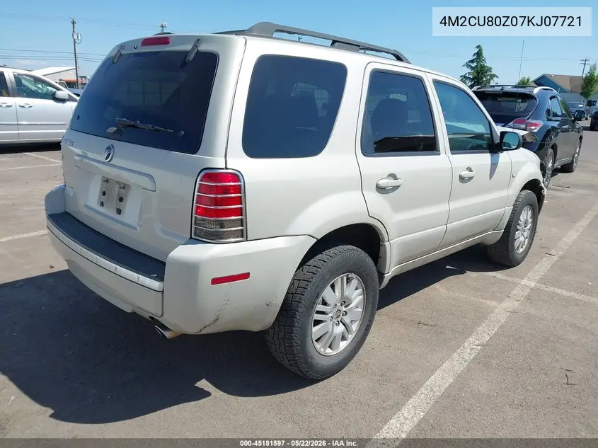 2007 Mercury Mariner Convenience VIN: 4M2CU80Z07KJ07721 Lot: 45181597