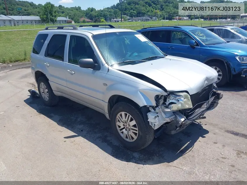 2007 Mercury Mariner Luxury VIN: 4M2YU81167KJ03123 Lot: 45271457