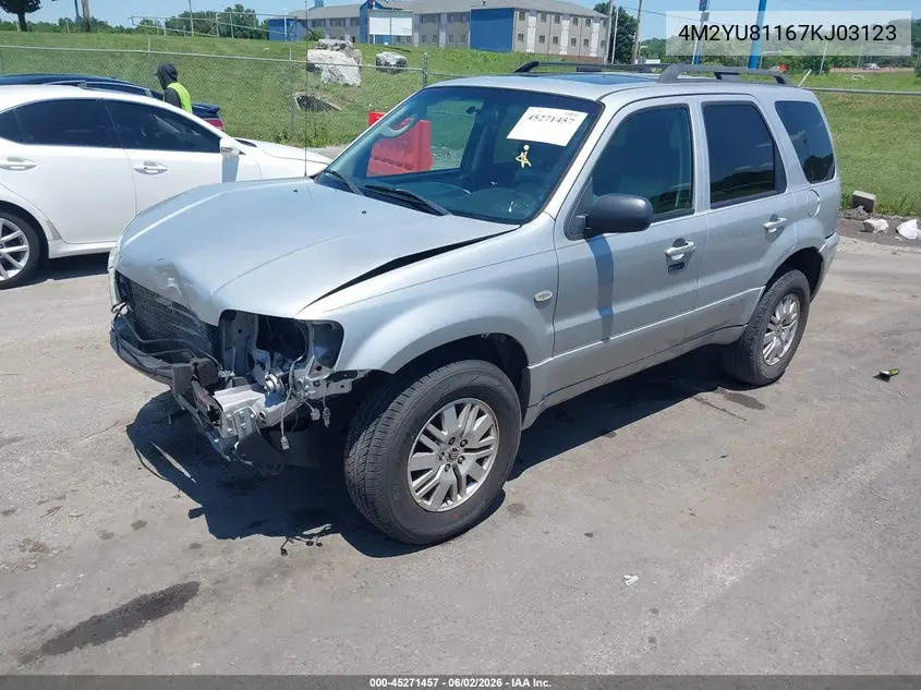 2007 Mercury Mariner Luxury VIN: 4M2YU81167KJ03123 Lot: 45271457
