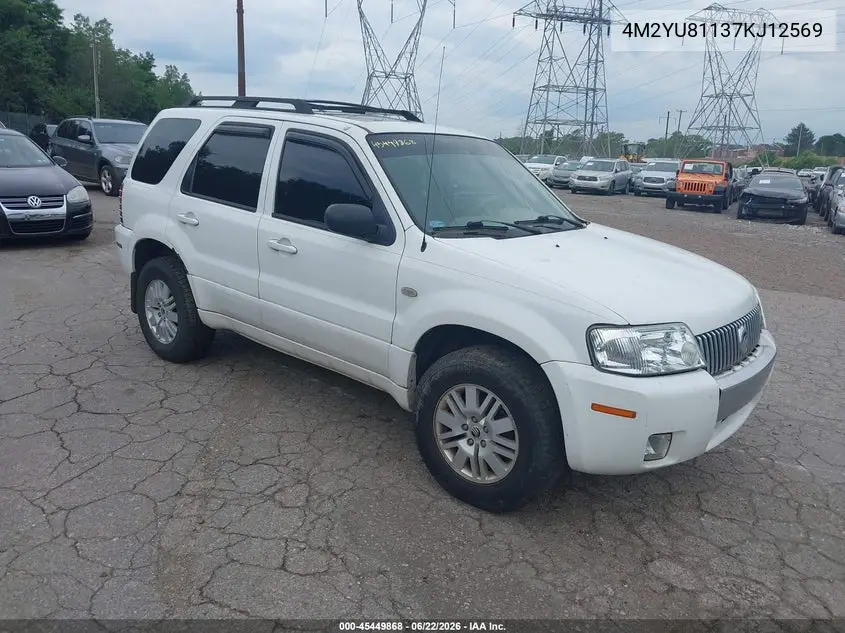 2007 Mercury Mariner Luxury VIN: 4M2YU81137KJ12569 Lot: 45449868