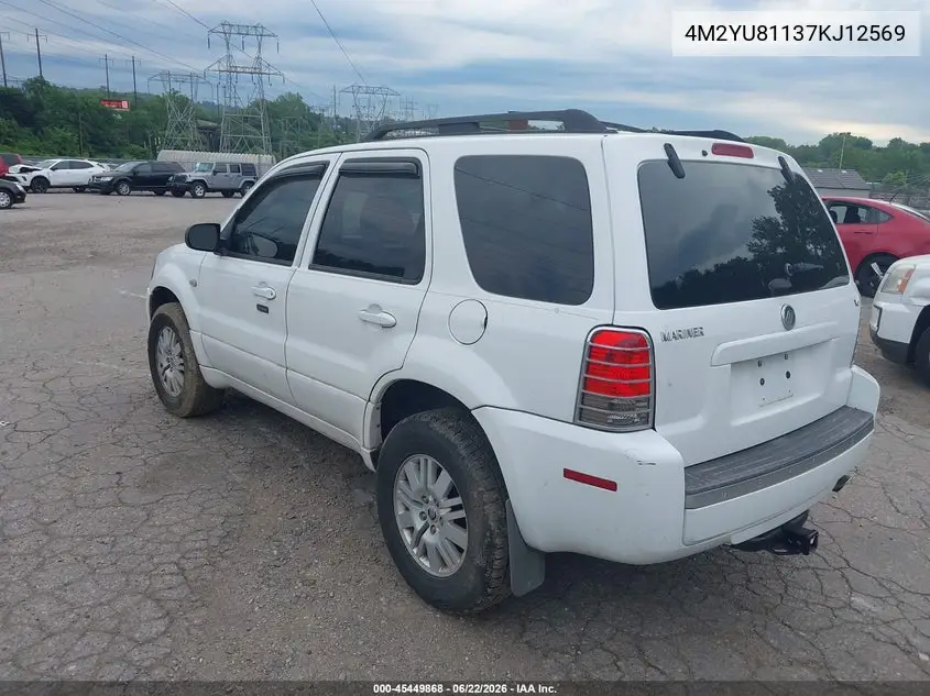 2007 Mercury Mariner Luxury VIN: 4M2YU81137KJ12569 Lot: 45449868