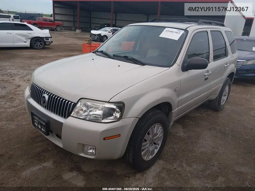 2007 Mercury Mariner Luxury VIN: 4M2YU91157KJ12367 Lot: 45481365