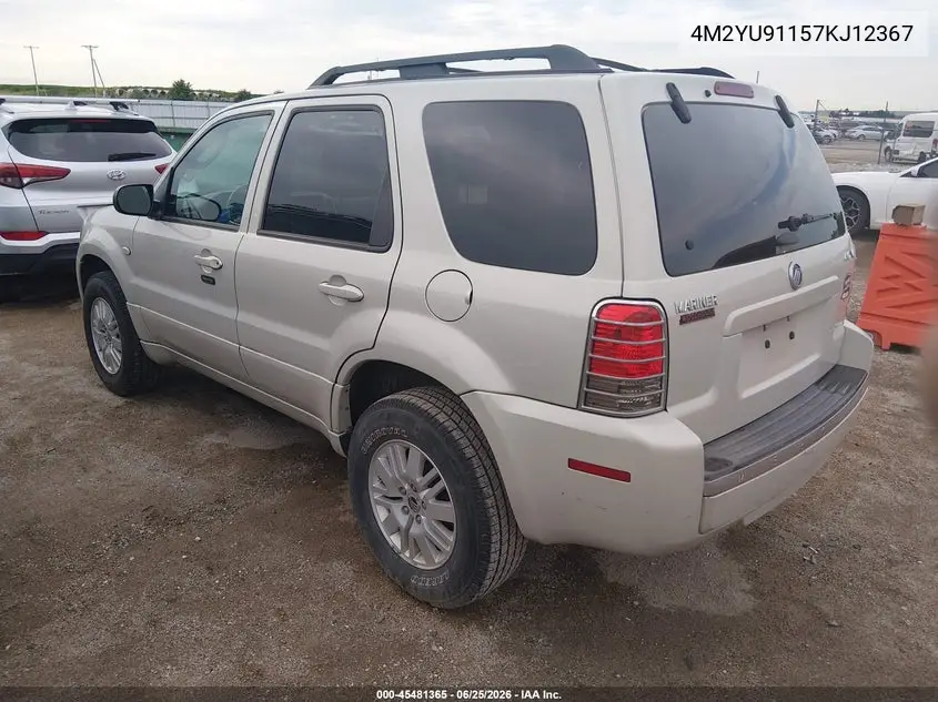 2007 Mercury Mariner Luxury VIN: 4M2YU91157KJ12367 Lot: 45481365