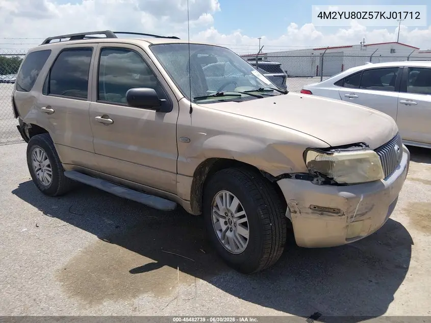 2007 Mercury Mariner Convenience VIN: 4M2YU80Z57KJ01712 Lot: 45482739