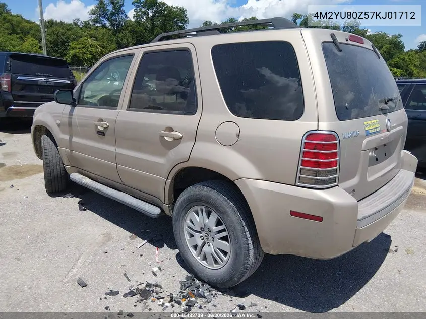 2007 Mercury Mariner Convenience VIN: 4M2YU80Z57KJ01712 Lot: 45482739