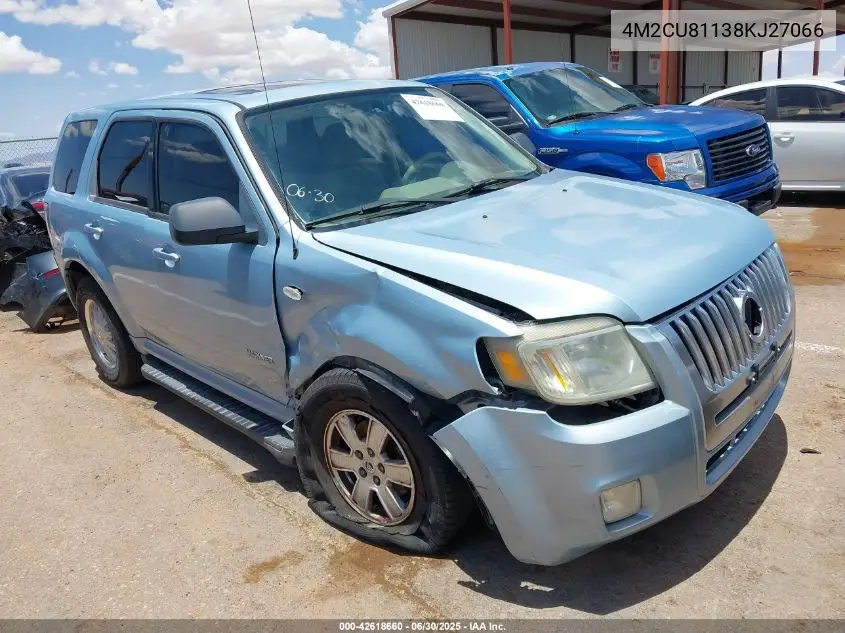 2008 Mercury Mariner V6 VIN: 4M2CU81138KJ27066 Lot: 42618660