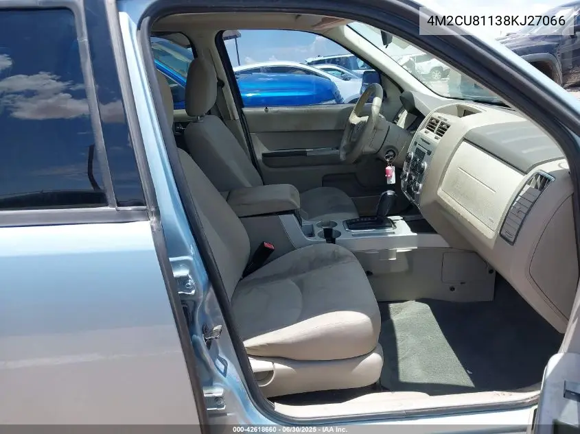 2008 Mercury Mariner V6 VIN: 4M2CU81138KJ27066 Lot: 42618660