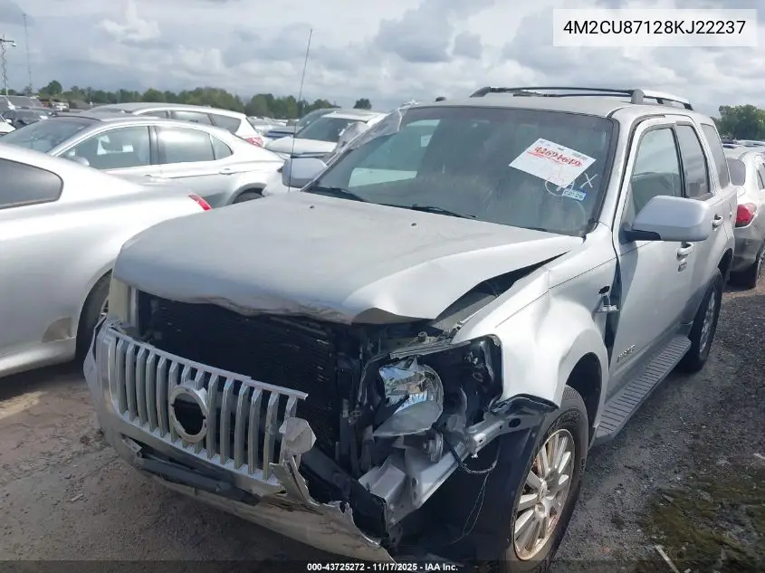 2008 Mercury Mariner Premier VIN: 4M2CU87128KJ22237 Lot: 43725272