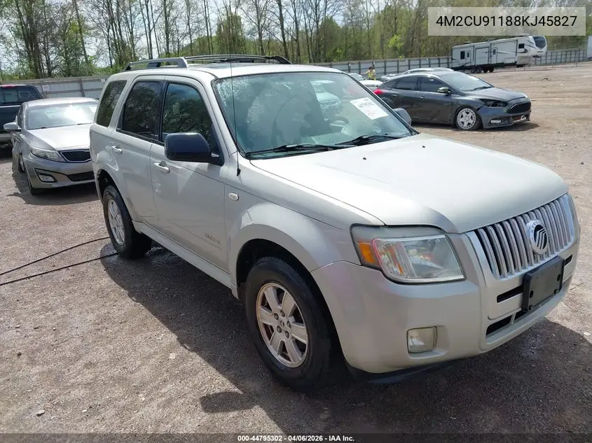 2008 Mercury Mariner V6 VIN: 4M2CU91188KJ45827 Lot: 44795302