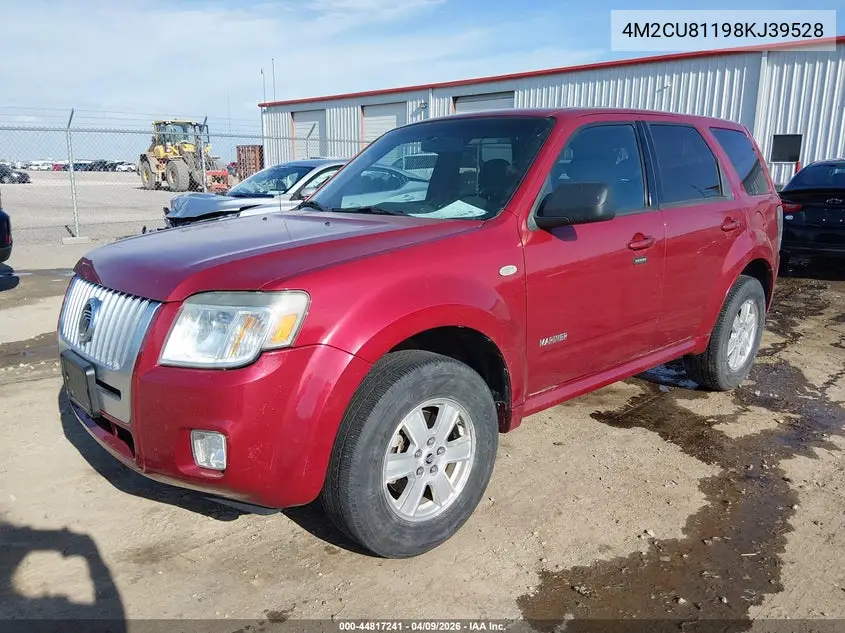 2008 Mercury Mariner V6 VIN: 4M2CU81198KJ39528 Lot: 44817241