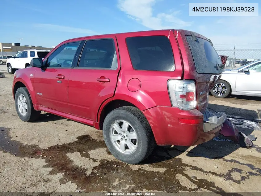 2008 Mercury Mariner V6 VIN: 4M2CU81198KJ39528 Lot: 44817241