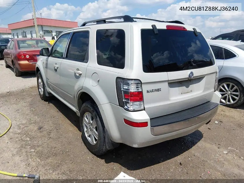 2008 Mercury Mariner I4 VIN: 4M2CU81Z88KJ36240 Lot: 44834608