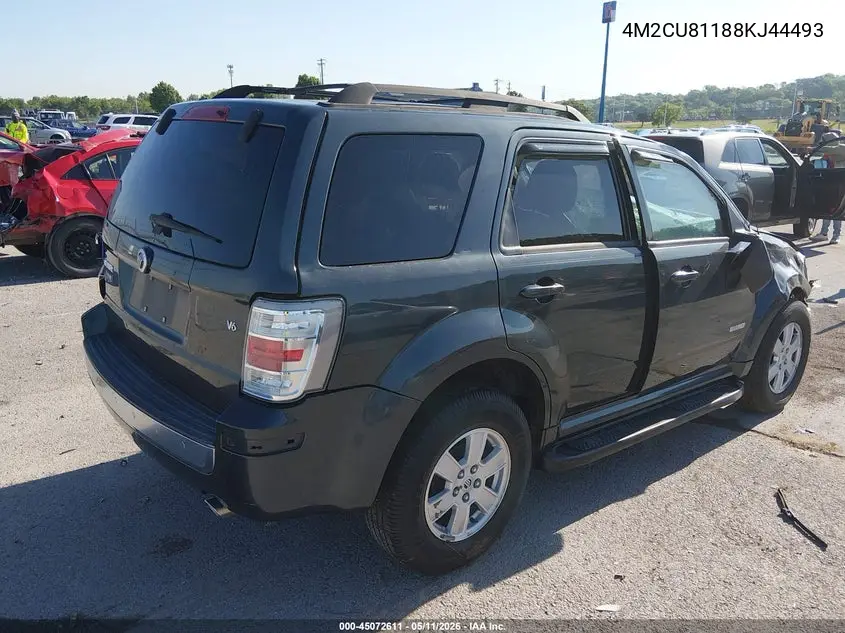 2008 Mercury Mariner V6 VIN: 4M2CU81188KJ44493 Lot: 45072611