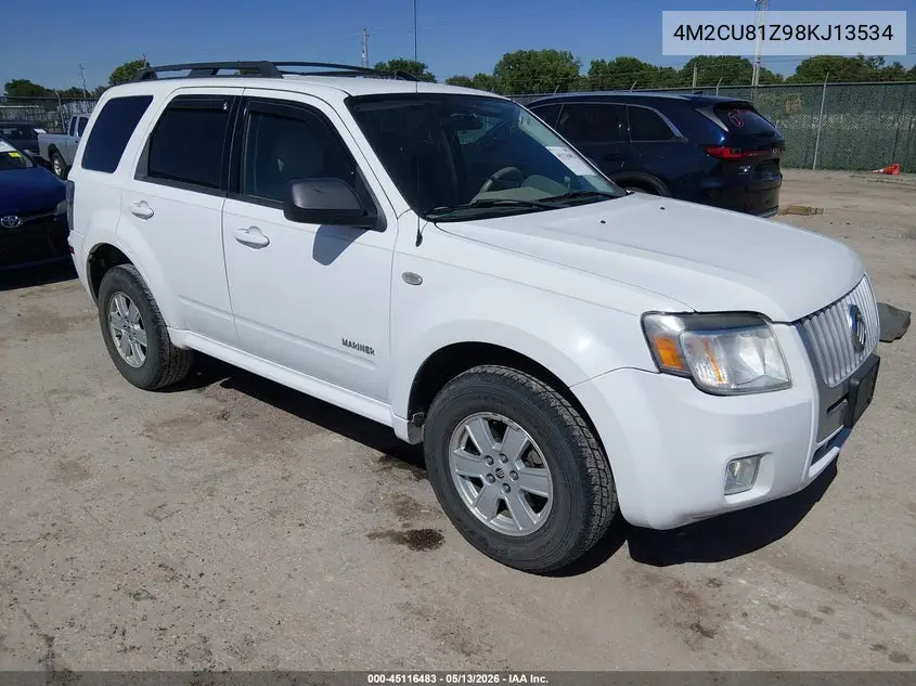 2008 Mercury Mariner I4 VIN: 4M2CU81Z98KJ13534 Lot: 45116483
