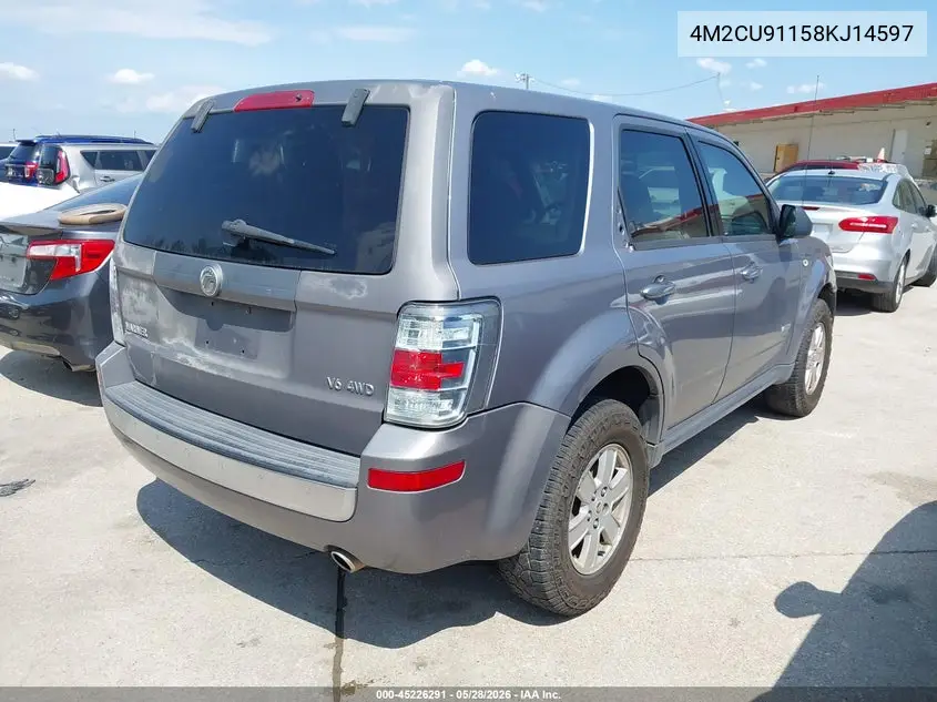 2008 Mercury Mariner V6 VIN: 4M2CU91158KJ14597 Lot: 45226291