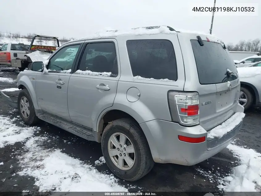 2008 Mercury Mariner V6 VIN: 4M2CU81198KJ10532 Lot: 45339787