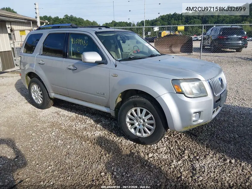 2008 Mercury Mariner Premier VIN: 4M2CU97158KJ32699 Lot: 45349180