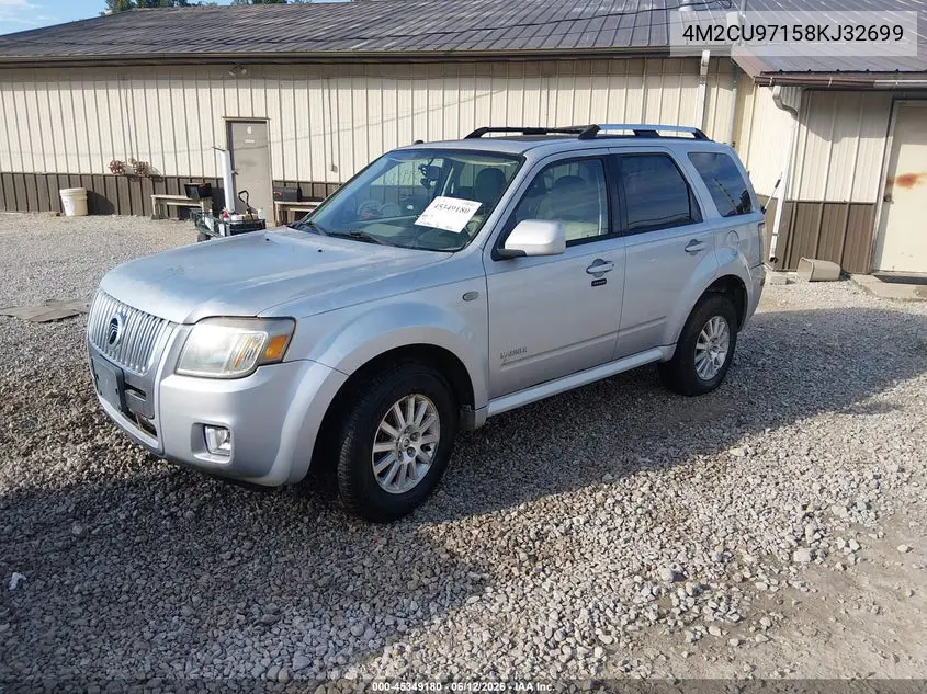 2008 Mercury Mariner Premier VIN: 4M2CU97158KJ32699 Lot: 45349180