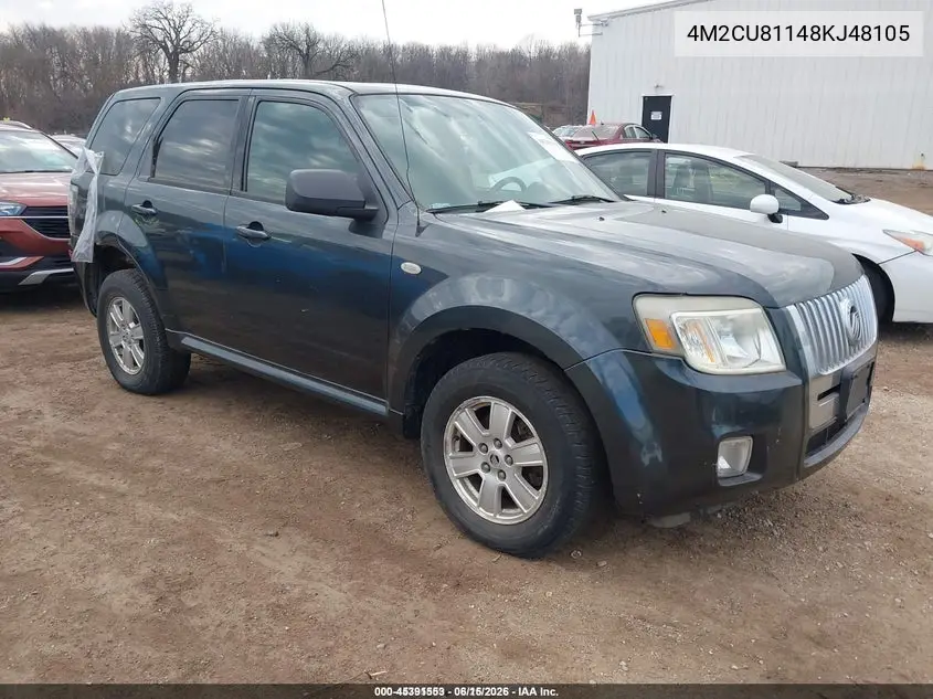 2008 Mercury Mariner V6 VIN: 4M2CU81148KJ48105 Lot: 45391553