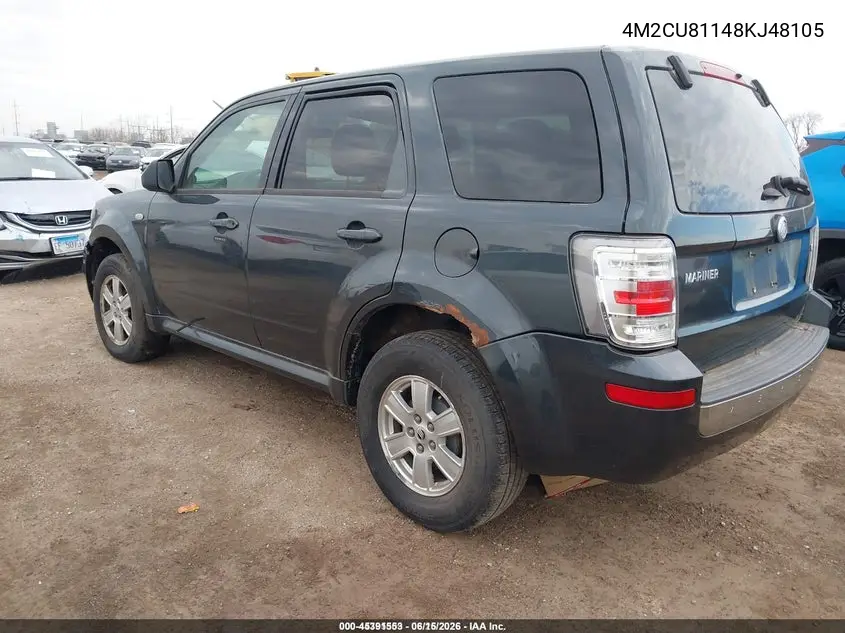 2008 Mercury Mariner V6 VIN: 4M2CU81148KJ48105 Lot: 45391553