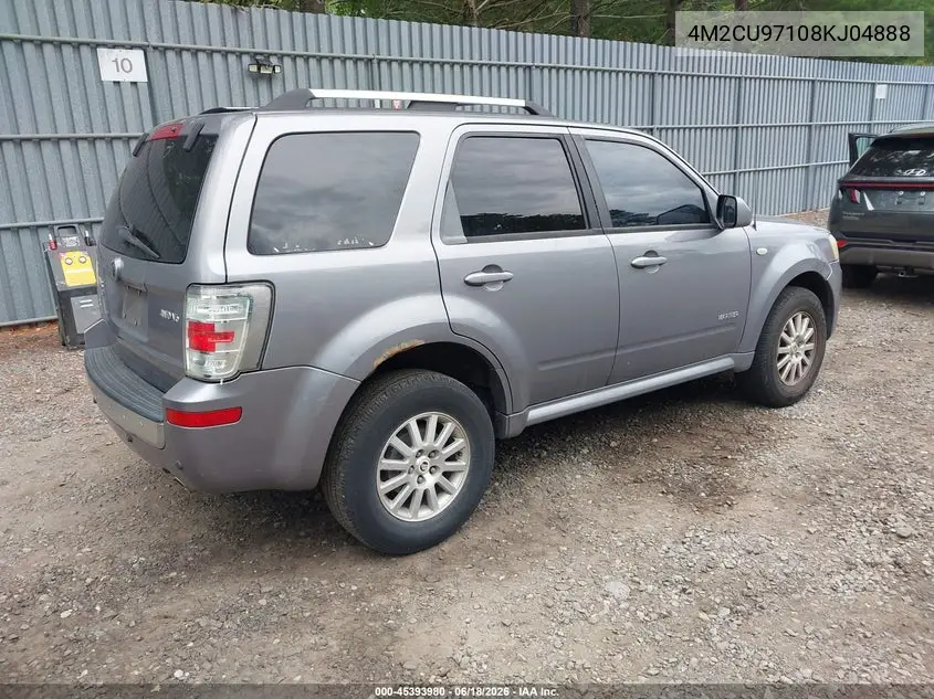 2008 Mercury Mariner Premier VIN: 4M2CU97108KJ04888 Lot: 45393980
