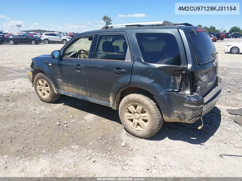 2008 Mercury Mariner Premier VIN: 4M2CU97128KJ31154 Lot: 45428564