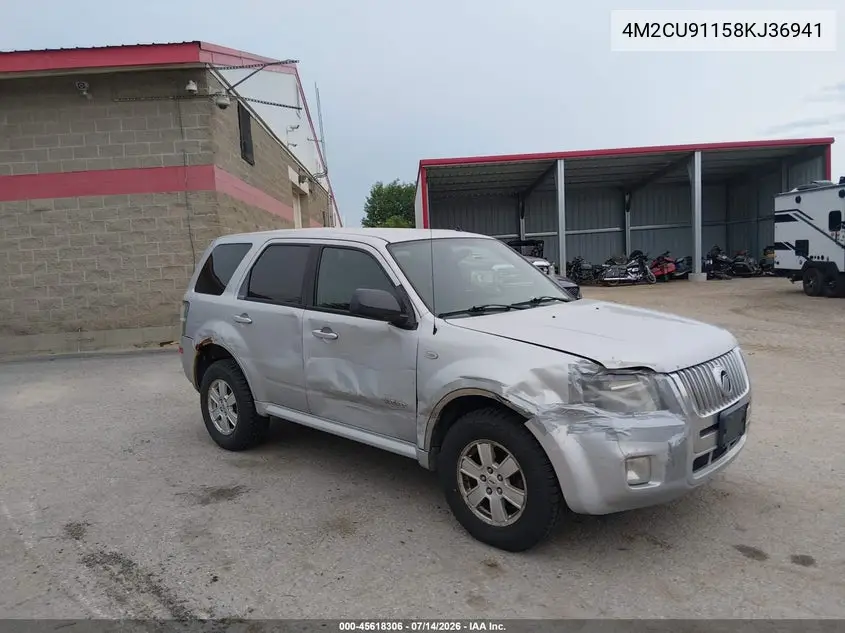 2008 Mercury Mariner V6 VIN: 4M2CU91158KJ36941 Lot: 45618306