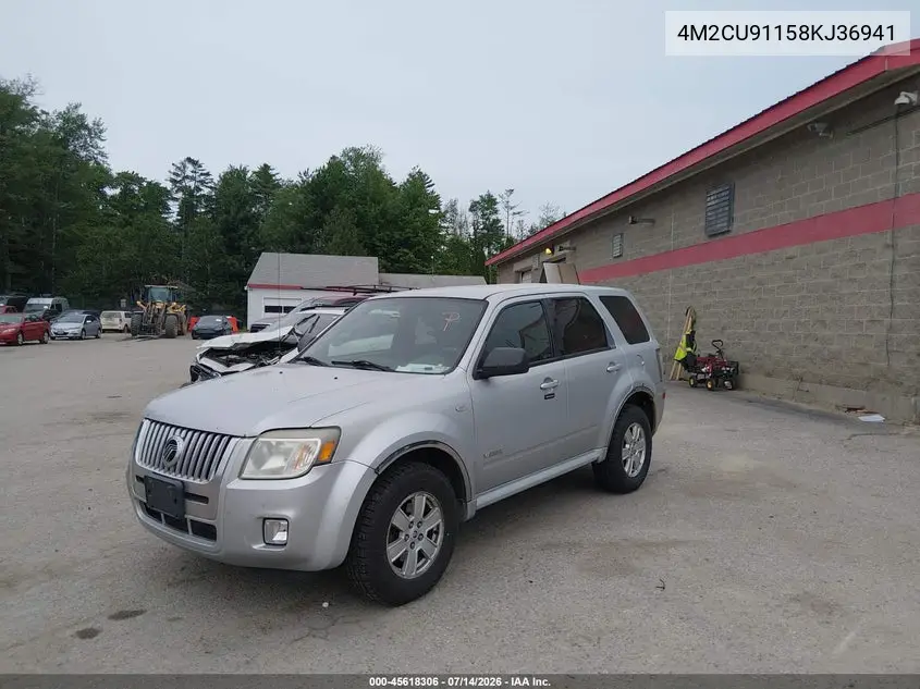 2008 Mercury Mariner V6 VIN: 4M2CU91158KJ36941 Lot: 45618306