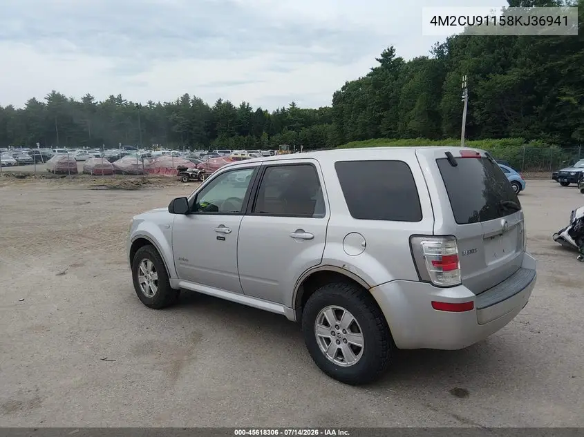 2008 Mercury Mariner V6 VIN: 4M2CU91158KJ36941 Lot: 45618306