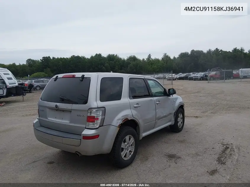 2008 Mercury Mariner V6 VIN: 4M2CU91158KJ36941 Lot: 45618306