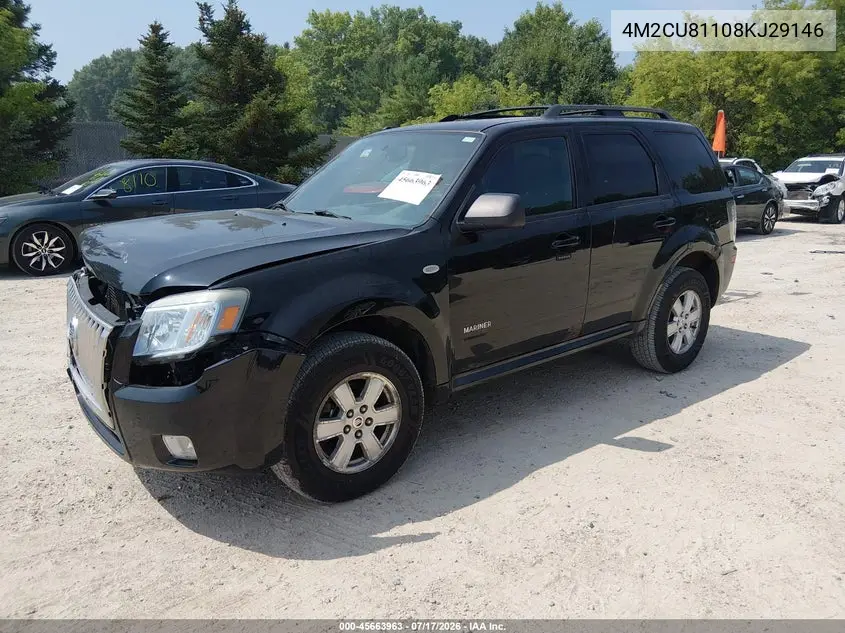 2008 Mercury Mariner V6 VIN: 4M2CU81108KJ29146 Lot: 45663963