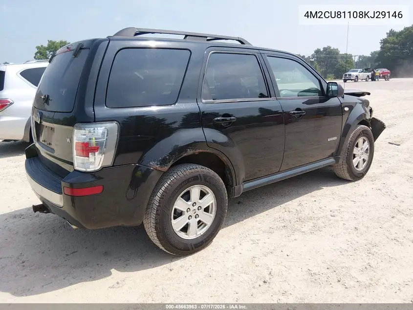2008 Mercury Mariner V6 VIN: 4M2CU81108KJ29146 Lot: 45663963