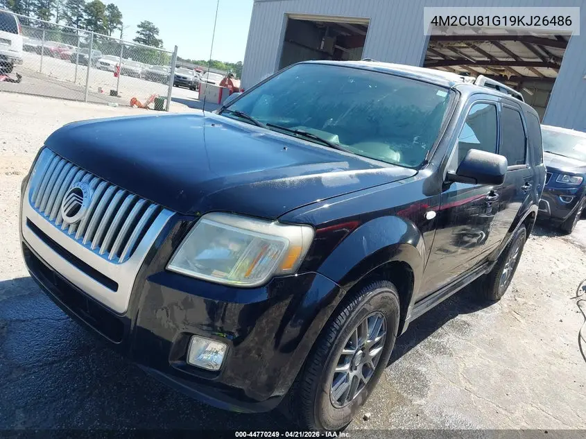 2009 Mercury Mariner V6 VIN: 4M2CU81G19KJ26486 Lot: 44770249