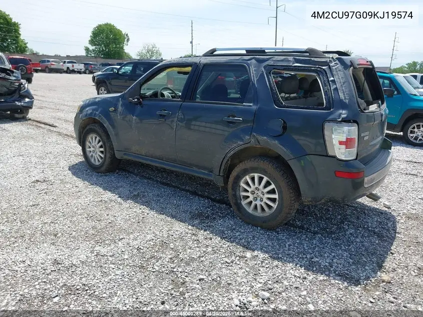 2009 Mercury Mariner Premier V6 VIN: 4M2CU97G09KJ19574 Lot: 45000289