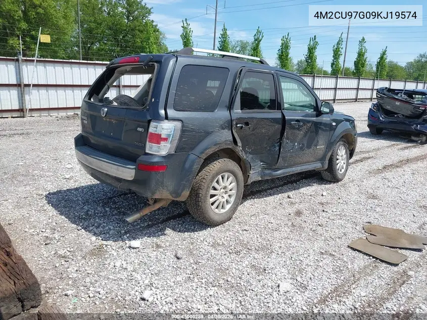 2009 Mercury Mariner Premier V6 VIN: 4M2CU97G09KJ19574 Lot: 45000289